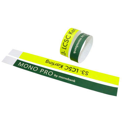 Stampa carta evento braccialetti codifica a barre materiale Tyvek leggero