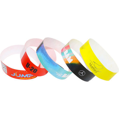 Braccialetti Tyvek Disposable Custom per eventi Bianco Rosso Blu Sicurezza