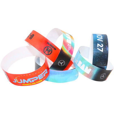 Braccialetti di carta di vari colori con logo personalizzato Bianco Rosso Blu