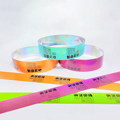 Braccialetti Tyvek a glitter regolabile, braccialetti a glitter personalizzati ecologici