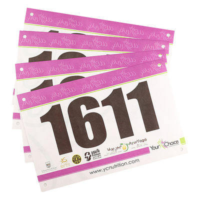 Tyvek Bib Personalizzato Per Maratona Racing Numero Riconoscimento partecipante