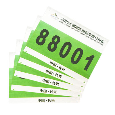 Identificatore di gara Numeri di biberon, numero di maratonetta impermeabile