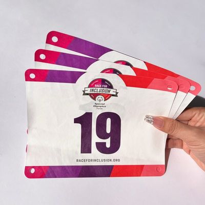 Numeri di bibbie di razza rettangolare Alta resistenza alle lacrime in bianco rosso blu o colori personalizzati