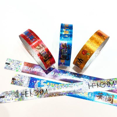 Braccialetti di carta Tyvek impermeabili regolabili con stampa del logo personalizzato