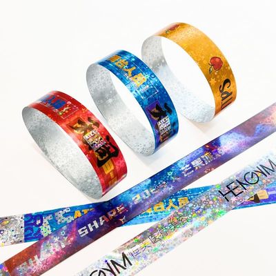 Braccialetti di carta Tyvek regolabili Diversi colori per l'identificazione dei bisogni speciali
