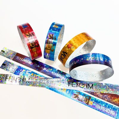 Braccialetti di carta Tyvek personalizzati in vari colori con chiusura rapida