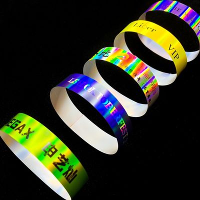 Vendita calda Glitter Sparkling Water Park Bracelet Brillante Laser Paper Bracelet Per Eventi Stilizzati Per Adulti E Bambini Bracelet