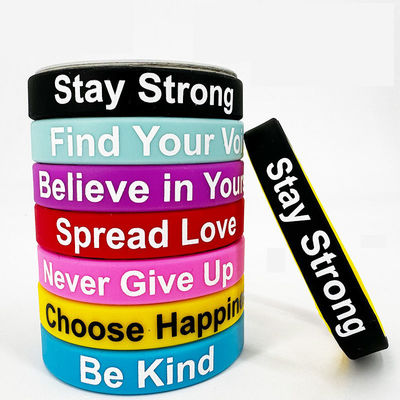 Braccialetti in silicone stampati con logo personalizzato