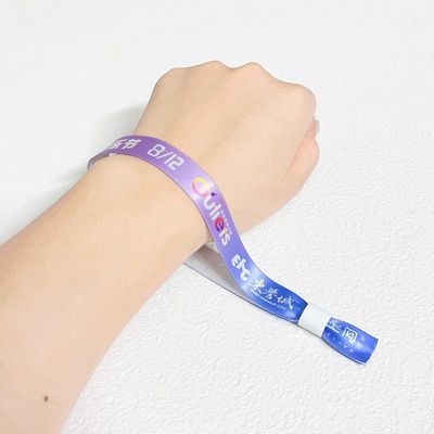 Fabrica Logo personalizzato Braccialetti di stoffa tessuta Regalo Per promozione ed eventi Lunghezza regolabile Braccialetto tessuto