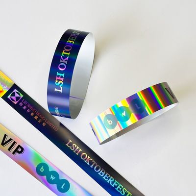 Braccialetto per eventi personalizzato Braccialetto lucido Laser Glitter Braccialetto per attività di festa per bambini adulti