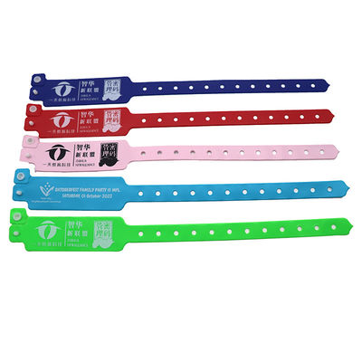 Pieghevole Disposable Custom Wristband Neon Fluorescent Color Plastic Vinyl PVC Impermeabile Event Party Pieghevole