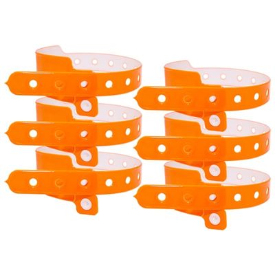 Braccialetto monouso in plastica impermeabile in vinile PVC neon fluorescente a colori