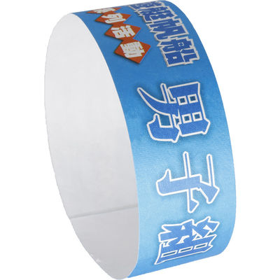 Fabbrica resistente al sudore Tyvek Dupont Event Braccialetti Barcode Eventi Varietà Di Colori Paper Event Bracelet