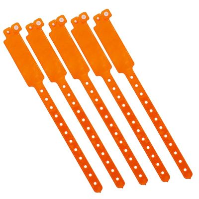 Pieghevole Disposable Custom Wristband Neon Fluorescent Color Plastic Vinyl PVC Impermeabile Event Party Pieghevole
