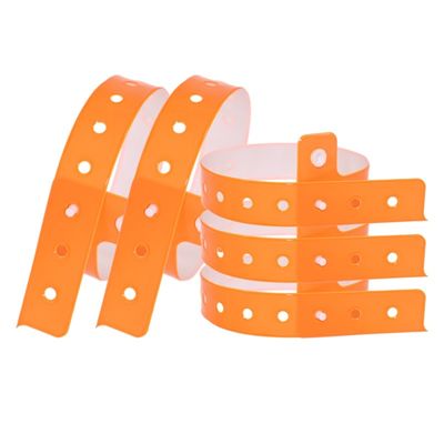 Fabrica Disposable Customizable Wristband Neon Multi Color Plastic Vinyl PVC Impermeabile Event Gift Wristband