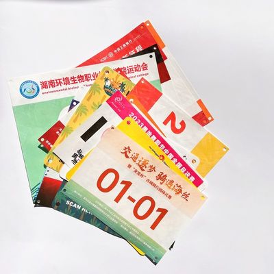 Numeri di bibbie di razza rettangolare spessore 0,5 mm personalizzato con serigrafia