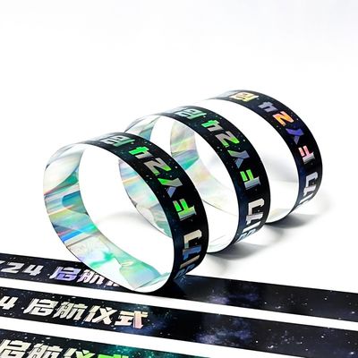 Fabbrica all'ingrosso Pellici di carta Evento Concerto personalizzato Neon Rainbow Laser lucido regalo promozionale Pellici di carta