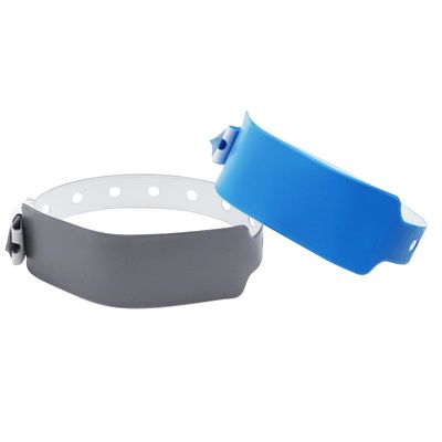 Braccialetto in PVC fluorescente a neon monouso con schede e stampa a trasferimento di calore