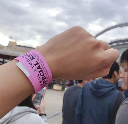 Braccialetti per eventi Tyvek personalizzati Numero codice a barre