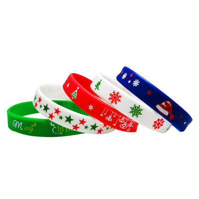 Braccialetti di silicone personalizzati Buon Natale per la pubblicità Evento commerciale promozionale