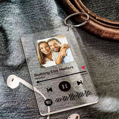 Factory Custom Rectangular Acrylic Key Chain Picture Key Ring Couple Lover Photo Picture Song Lyric Keychain Stampato