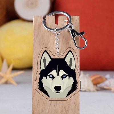 Portachiavi in acrilico olografico personalizzato, grazioso portachiavi in acrilico con disegno animale.