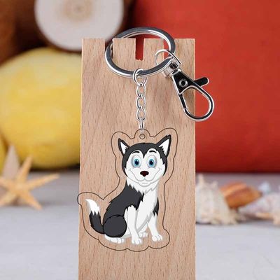 Portachiavi acrilici olografici carini animalia animale pet picture keychain stampabile acrilico