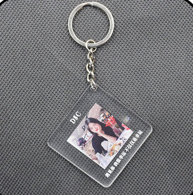 Regalo personalizzato Portachiavi acrilici Amore coppia Amico di famiglia Foto stampata con portachiavi