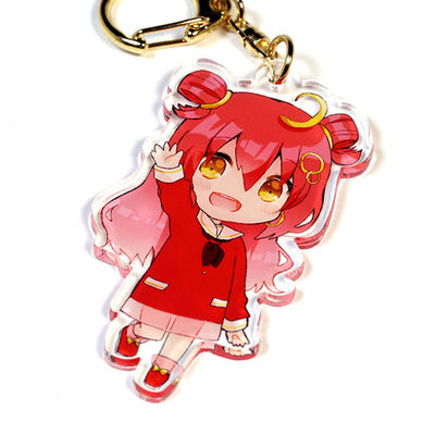 Fabbricante Cartoon Custom Pattern Printed Acrylic Keychain Carino Caricature Cartoon Character Charm Portachiavi Acrylici