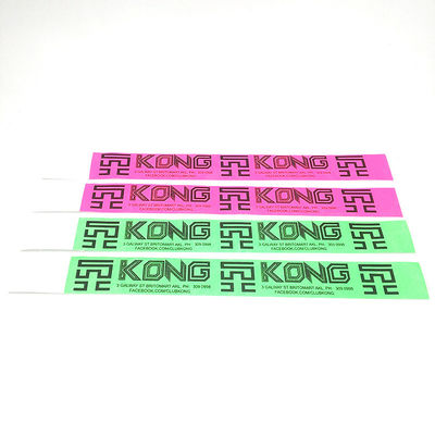 Logo personalizzato Numerazione sequenziale Tyvek Braccialetti Piscina Inchiostro impermeabile Tyvek Braccialetto Braccialetti