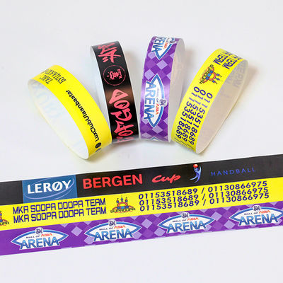 Braccialetti Tyvek personalizzati Numerazione Codice a barre Piscina Festa ID VIP Ingresso Ingresso Braccialetti di carta impermeabili