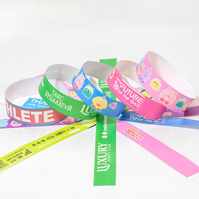 Stampa del logo Tyvek Braccialetto personalizzato per il festival Ingresso VIP Papera per l'ingresso Braccialetto