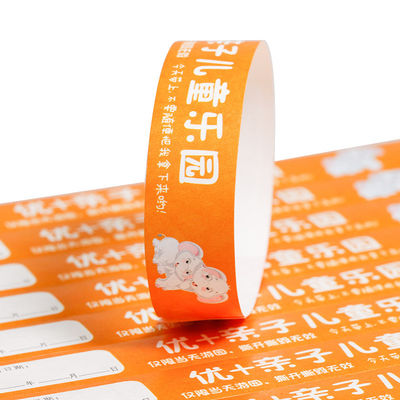 Braccialetti impermeabili di carta Tyvek personalizzati per la stampa di eventi di festival