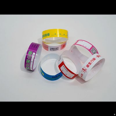 Imprimito resistente all'acqua/al sudore Accesso a ingresso Braccialetti in PP Carta sintetica Braccialetti per eventi