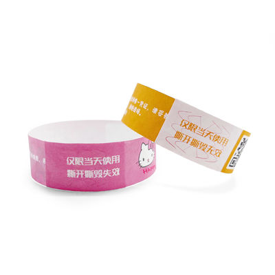 Braccialetti di carta Tyvek impermeabili personalizzabili e stampabili per i festival