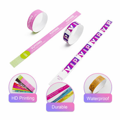 Braccialetti di carta Tyvek stampabili per eventi di festival personalizzabili e durevoli