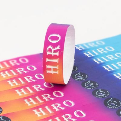 Braccialetti di carta Tyvek resistenti all'acqua su misura con numerazione sequenziale