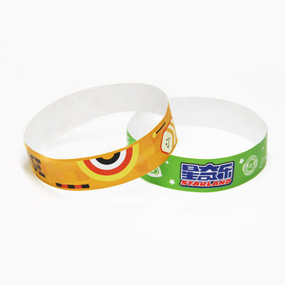 Sicurezza Tyvek Braccialetti di carta con numerazione sequenziale Stampa personalizzata del logo