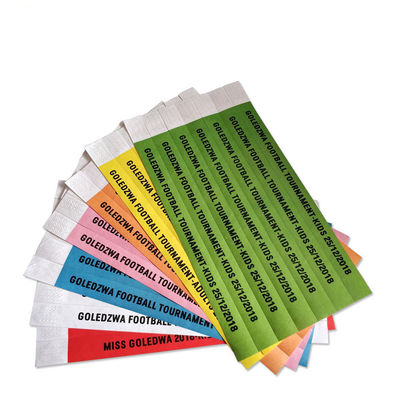 Chiusura rapida personalizzata Tyvek Braccialetti di carta La soluzione di sicurezza per eventi definitiva