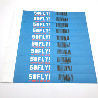 Stampa a colori completa sicura ed elegante Tyvek Paper Wristbands per la gestione degli eventi