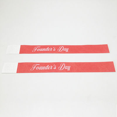Chiusura a scatto personalizzata Braccialetti di carta Tyvek completamente stampati con codice a barre