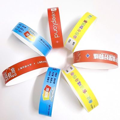 Braccialetti Tyvek impermeabili a colori con numerazione sequenziale/codice a barre