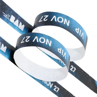 Numerazione sequenziale impermeabile / codici a barre Tyvek braccialetti di carta per il controllo della sicurezza