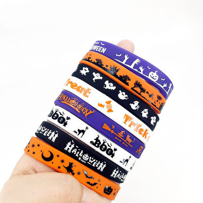 Pulsera in silicone in stile euramericano Evento Halloween Giorno regalo Festival Braccialetti di gomma