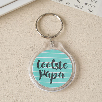 Portachiavi acrilici personalizzati da 8 mm trasparente/bianco OEM/ODM