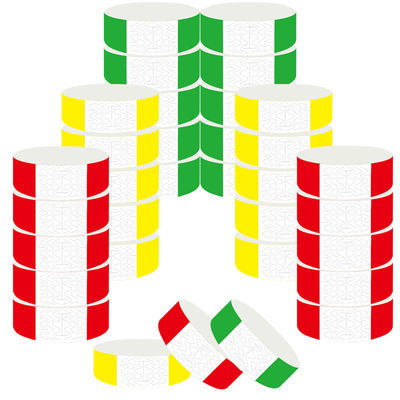Carta a colori semplici Braccialetti per eventi Logo stampato Acqua resistente resistente alle lacrime Biglietto d'ingresso Braccialetti