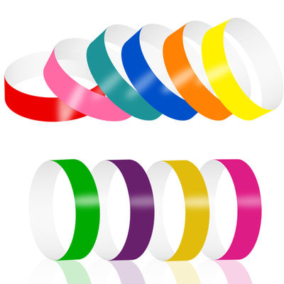 Bracciole di carta in PP a buon mercato per eventi Logo stampato resistente all' acqua e resistente alle lacrime Bracciale per polso