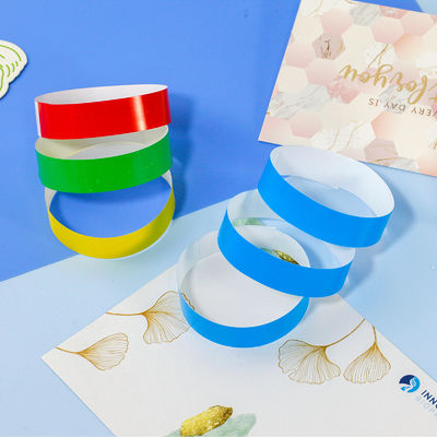 2025 Paper PP economico Event Braccialetti Logo stampato Acqua resistente E resistente alle lacrime Braccialetto per polso