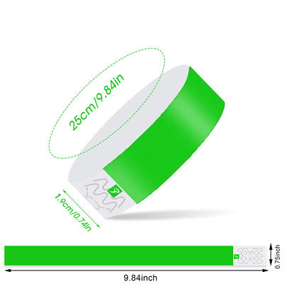 2025 Evento di carta sintetica a basso costo Braccialetti VIP Logo stampato resistente all'acqua resistente alle lacrime Braccialetto a fascia di polso