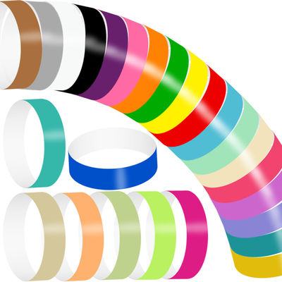 Stampa a colori regolabile carta sintetica braccialetti VIP logo stampato impermeabile resistente alle lacrime evento